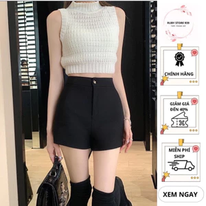 Quần Short Nữ Lưng Cao Dáng Ôm Đùi Ngắn sexy đẹp 2025