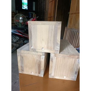 Thùng nuôi ong dú gỗ trâm +tấm kính kt 17*17*40*1,8cm