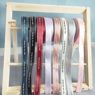 Ruy Băng Lụa Chữ Always By Your Side 2.5cm Cuộn 35mét Cột Nơ Gói Quà Tặng Độc Đáo, Phụ Kiện DIY Giá Sỉ Siêu Rẻ