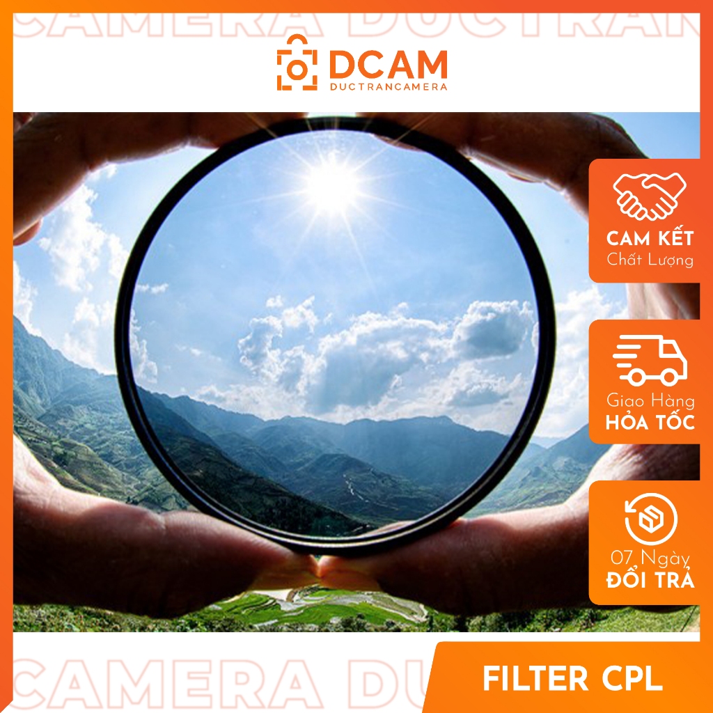FILTER CPL kính lọc đường kính phi 40,5mm 43mm 49mm 52mm 55mm 58mm 62mm ...