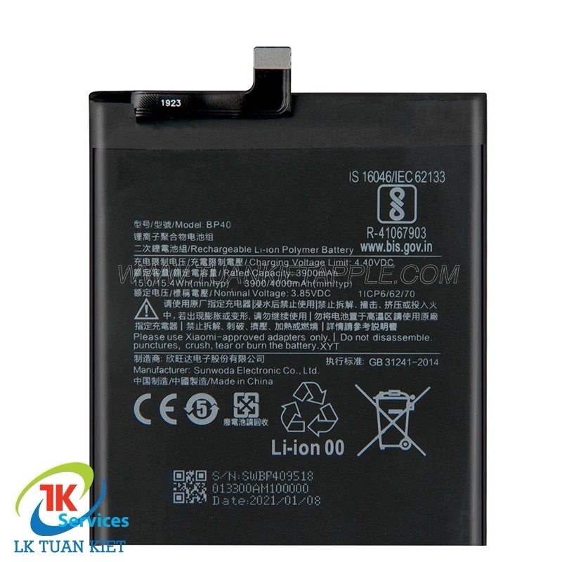 Pin Xiaomi BP40 / Xiaomi K20 Pro - Mi 9T Pro (4000mAh) Dung luợng chuẩn ...