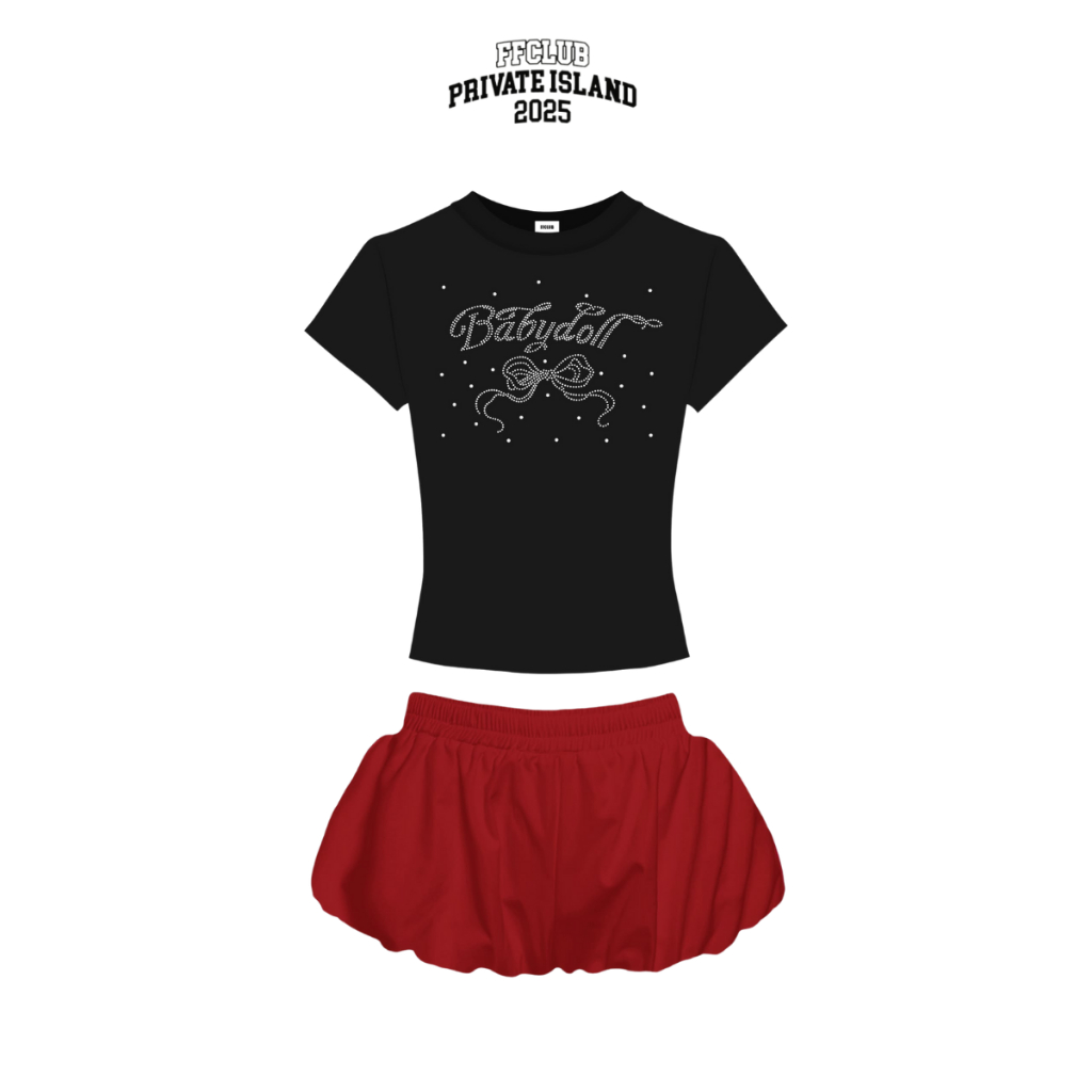 ÁO BABY TEE FORM ÔM ĐÍNH ĐÁ BABYDOLL FFCLUB MIX