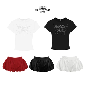 ÁO BABY TEE FORM ÔM ĐÍNH ĐÁ BABYDOLL FFCLUB MIX