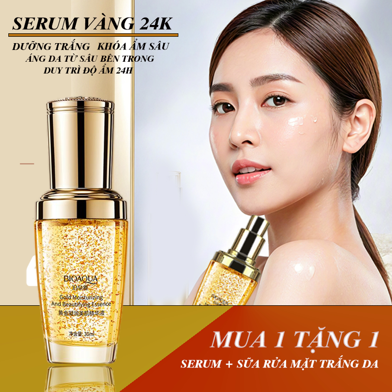 🔥 [MUA 1 TẶNG 4] Serum Vitamin C Vàng Sáng Da Đều Màu Phục Hồi 30ml + Free SRM Trắng Da 60g Chính Hãng