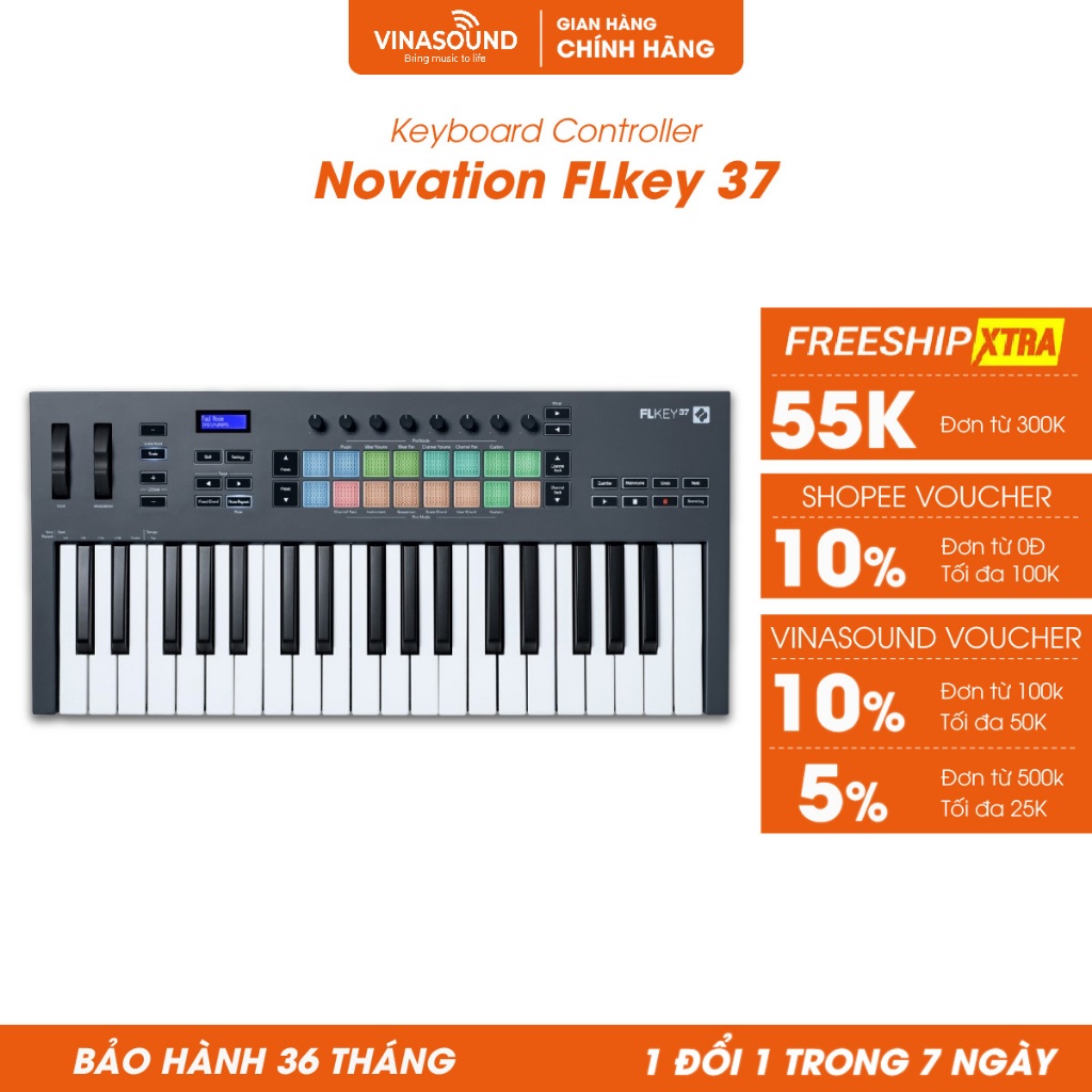 Novation FLkey 37 - MIDI Keyboard Controller 37 Phím Tương Thích Liền ...