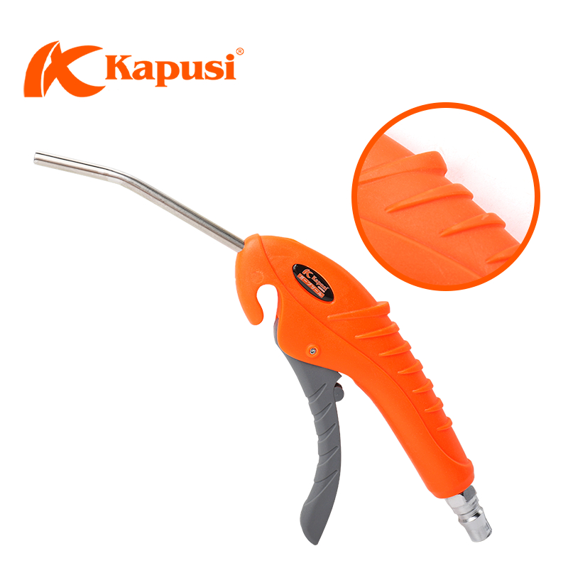 Xì khô, xịt hơi, dụng cụ xì khô mỏ cong Nhật Kapusi, nối nhanh chuôi PP20 phù hợp dây máy nén khí, máy bơm hơi