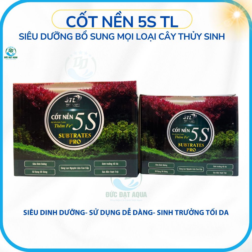 Cốt nền thủy sinh 5S TL - bổ sung FE+Hữu Cơ Dành Cho Tất Cả Các Loại Cây Thuỷ Sinh
