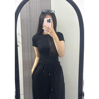 Set đồ nữ thêu BAD girl áo croptop sang chảnh, mềm mịn, thoáng mát