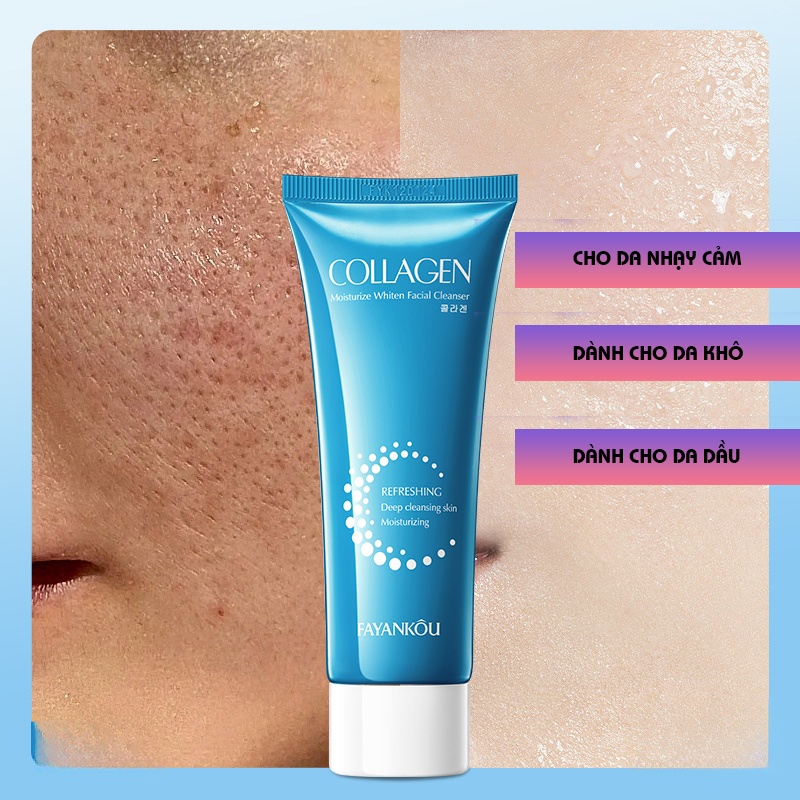 【Mua 1 Tặng 3】Sữa Rửa Mặt Collagen Thủy Phân 100g | Dưỡng Sáng Kiềm Dầu Dịu Căng Mịn Da Cho Da Nhạy Cảm