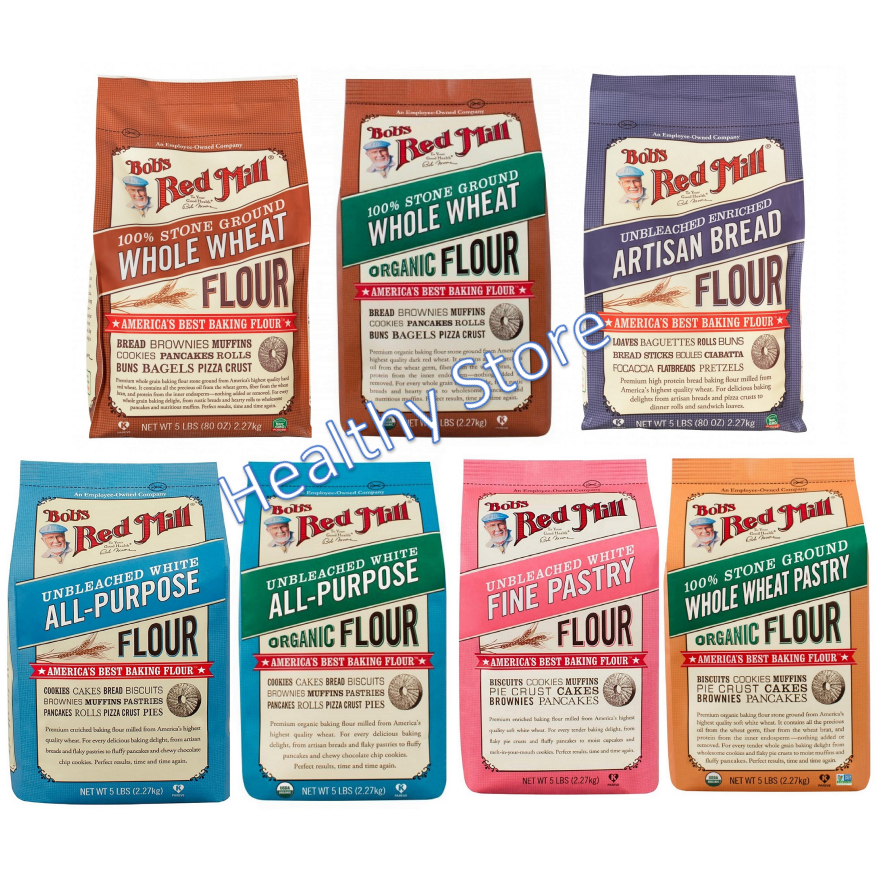 Bột mì Bob's Red Mill các loại - túi giấy 2.27kg Wheat Flour