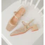 La Muse - Giày slingback đế vuông ren lưới Truvie