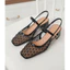 La Muse - Giày slingback đế vuông ren lưới Truvie