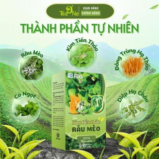 Trà Kim Tiền Thảo Râu Mèo Mộc Tâm Chuẩn ISO - Hộp 30 Túi Lọc Hỗ Trợ Thận Yếu, Sỏi Thận, Lợi Tiểu