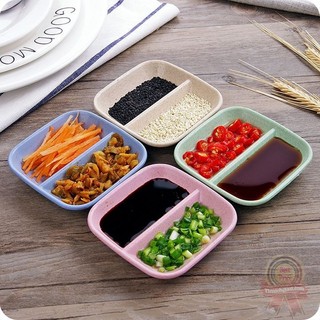 Combo 10 Bát Nước Chấm 2 Ngăn, Đĩa Chấm Nhựa Nhỏ Gọn Tiện Lợi Cho Gia Đình, Nhà Hàng 1205