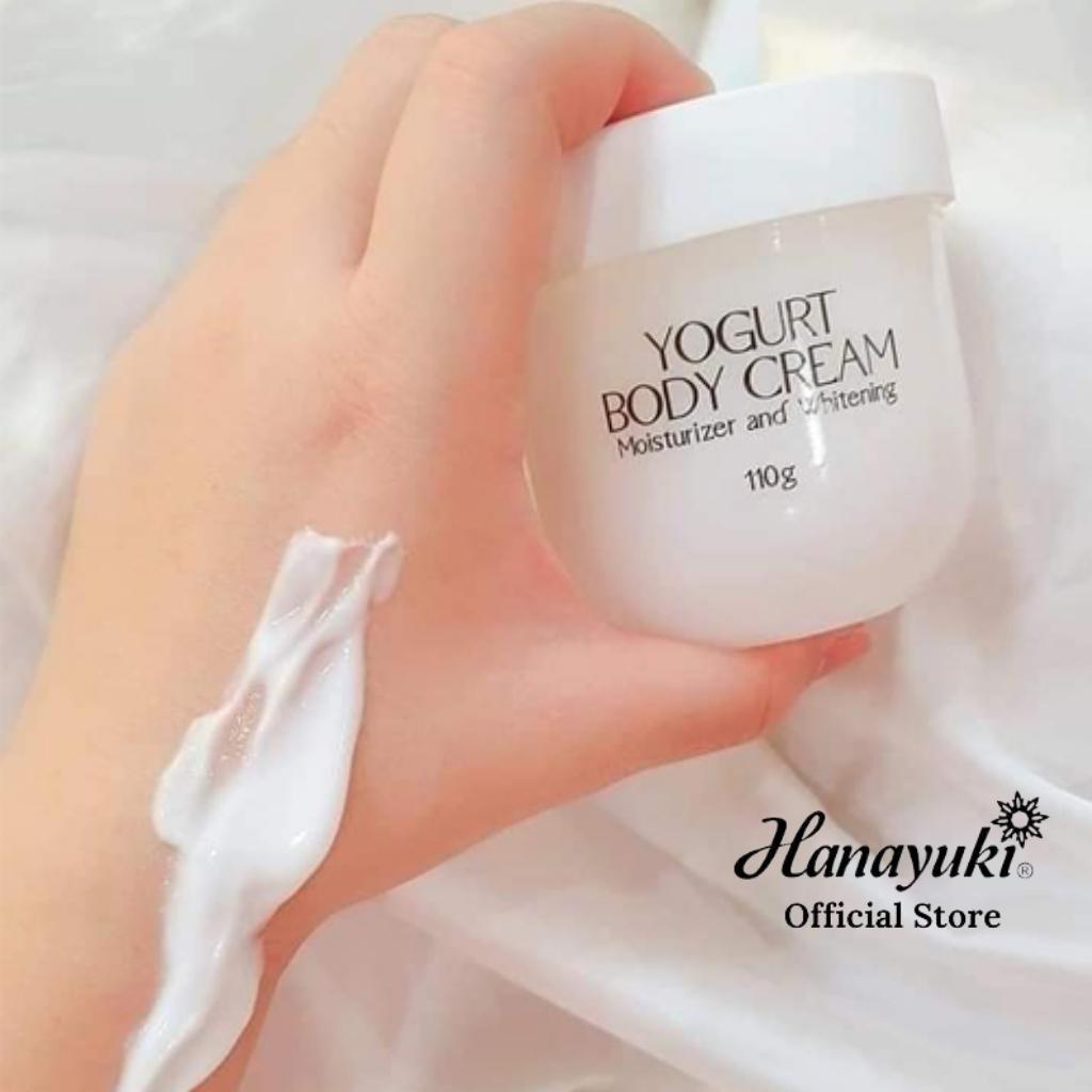 Ảnh Kem Body Trắng Da Dưỡng Da Dưỡng Ẩm, Kem Dưỡng Trắng Da Yogurt Body Cream Hanayuki Chính Hãng 110g 4