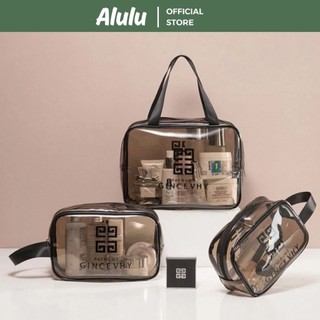 Set 3 Túi Đựng Đồ Mỹ Phẩm Trong Suốt - Túi Đựng Đồ Khi Đi Du Lịch Đi Công Tác - Chất Liệu Nhựa Dẻo Chống Nước Tiện Ích
