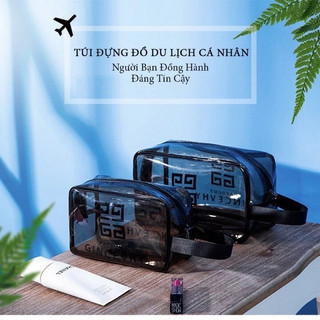 Set 3 Túi Đựng Đồ Mỹ Phẩm Trong Suốt - Túi Đựng Đồ Khi Đi Du Lịch Đi Công Tác - Chất Liệu Nhựa Dẻo Chống Nước Tiện Ích