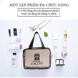 Set 3 Túi Đựng Đồ Mỹ Phẩm Trong Suốt - Túi Đựng Đồ Khi Đi Du Lịch Đi Công Tác - Chất Liệu Nhựa Dẻo Chống Nước Tiện Ích