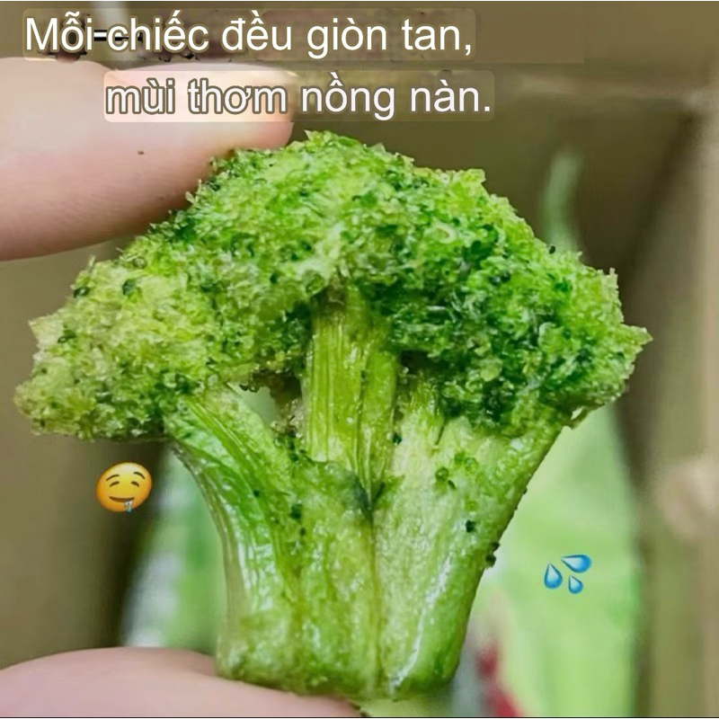 Bông cải xanh/ Xúp lơ xanh muối tiêu sấy giòn