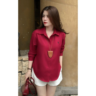 La Merci Áo sơ mi nữ công sở women shirt dài tay chất vải thoáng mát Sơ mi thêu hình nhiều màu SA11S