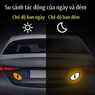 1 Cặp Nhãn Dán Mắt Quỷ - Nhãn Dán Cảnh Báo An Toàn Ô TôMiếng dán phản quang siêu sáng Trang Trí Xe Hơi / Xe Máy