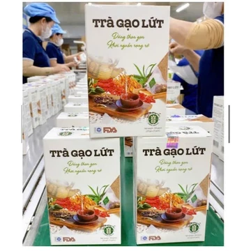 Trà gạo lứt Mộc Tâm hộp 100g mix 8 vị kỷ tử, đậu đen, nấm đông trùng hạ thảo, lá nếp, cỏ ngọt, gạo lứt đen/đỏ, hoa nhài