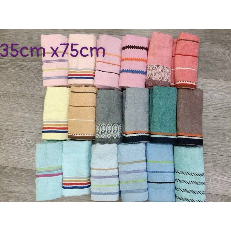 [ COM BO 2 CÁI ] Khăn tắm ,gội cotton mềm mịn , thấm hút 35cmx75cm