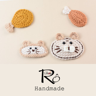 Kẹp tóc đùi gà cay độc lạ cho nữ và bé gái 5.5cm |Cặp tóc mái bằng len xinh xắn |Shop Rô Handmade