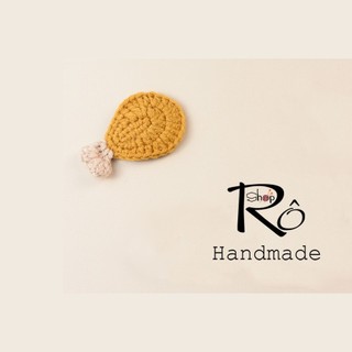 Kẹp tóc đùi gà cay độc lạ cho nữ và bé gái 5.5cm |Cặp tóc mái bằng len xinh xắn |Shop Rô Handmade