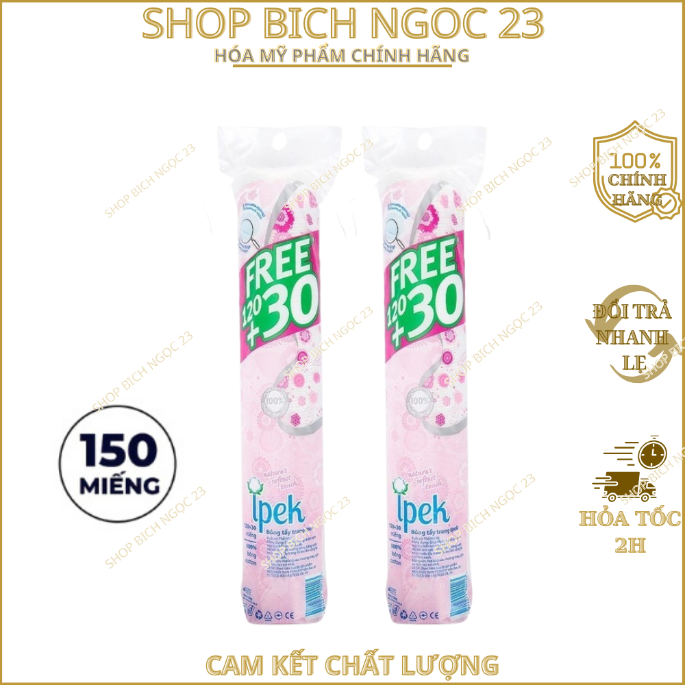 Bông tẩy trang Ipek 100 miếng + (tặng ) 30 miếng