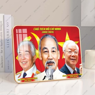 Ảnh Bác Hồ, Bác Giáp, Bác Trọng Tráng Gương treo tường để bàn tri ân, quà tặng doanh nghiệp