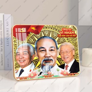 Ảnh Bác Hồ, Bác Giáp, Bác Trọng Tráng Gương treo tường để bàn tri ân, quà tặng doanh nghiệp