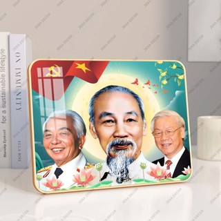 Ảnh Bác Hồ, Bác Giáp, Bác Trọng Tráng Gương treo tường để bàn tri ân, quà tặng doanh nghiệp