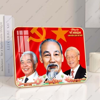 Ảnh Bác Hồ, Bác Giáp, Bác Trọng Tráng Gương treo tường để bàn tri ân, quà tặng doanh nghiệp