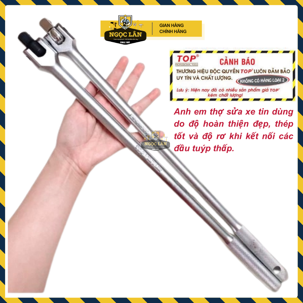 [Chính hãng TOP] Cần siết đầu lắt léo TOP 1/2 inch dài 12" (300mm), 18" (450mm) anh em thợ tin dùng