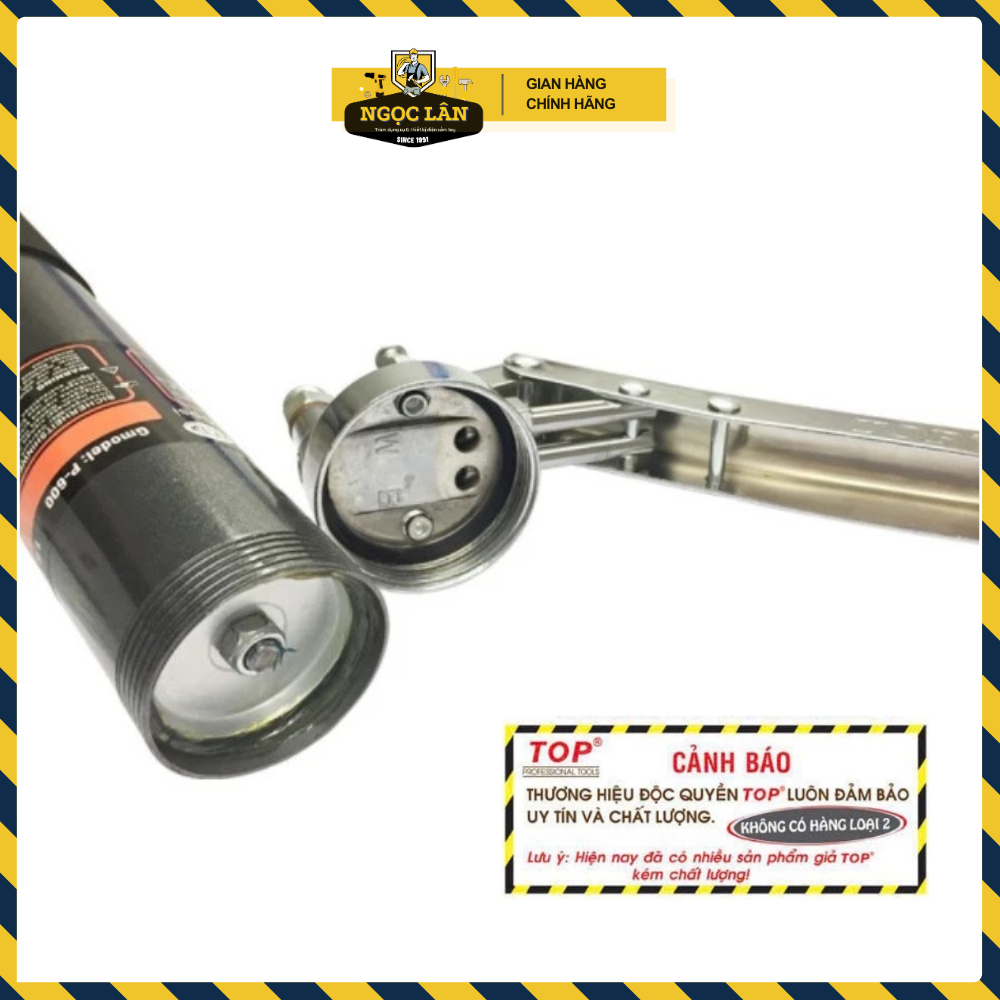 [Chính hãng Top] Dụng cụ bơm mỡ, bơm mỡ tay TOP 600cc (2 ti) hàng Đài Loan cao cấp LU-BM600