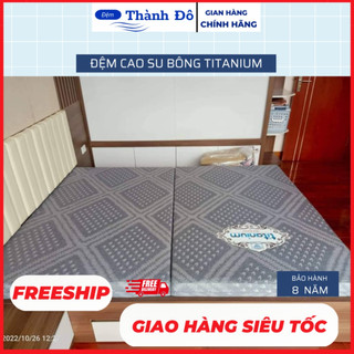 Đệm cao su bông titanium-bông ép mix 2 cm cao su thiên nhiên