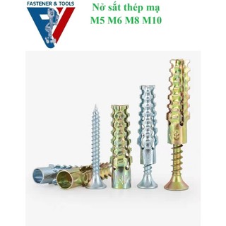 (Thép mạ) Tắc kê nở bằng sắt, chống bung, rơi, dùng cho Tường Gạch, Gỗ, Xi Măng