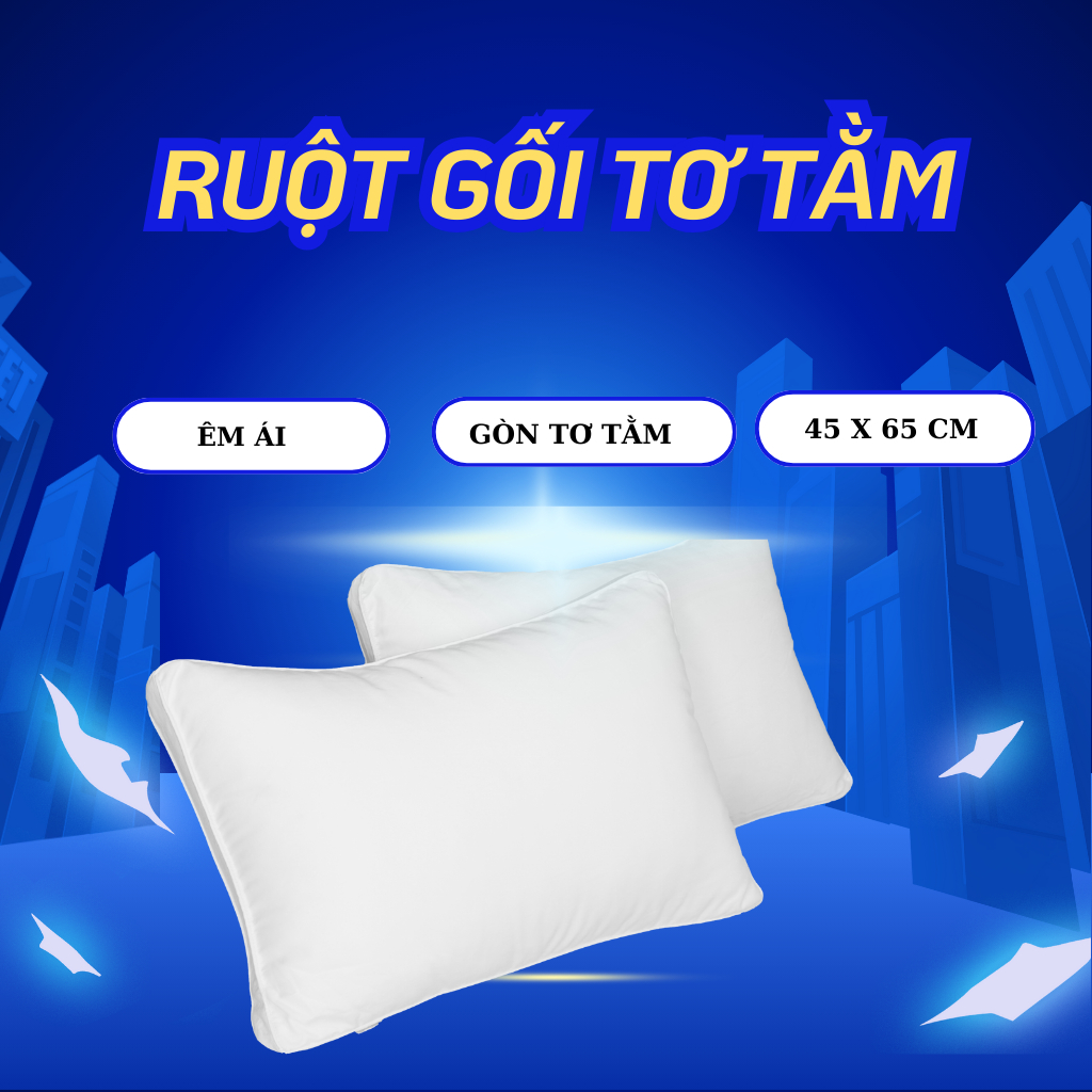 Ảnh RUỘT GỐI TƠ TẰM EDENA KÍCH THƯỚC 45x65CM - NÂNG NIU TỪNG GIẤC NGỦ NGON 2
