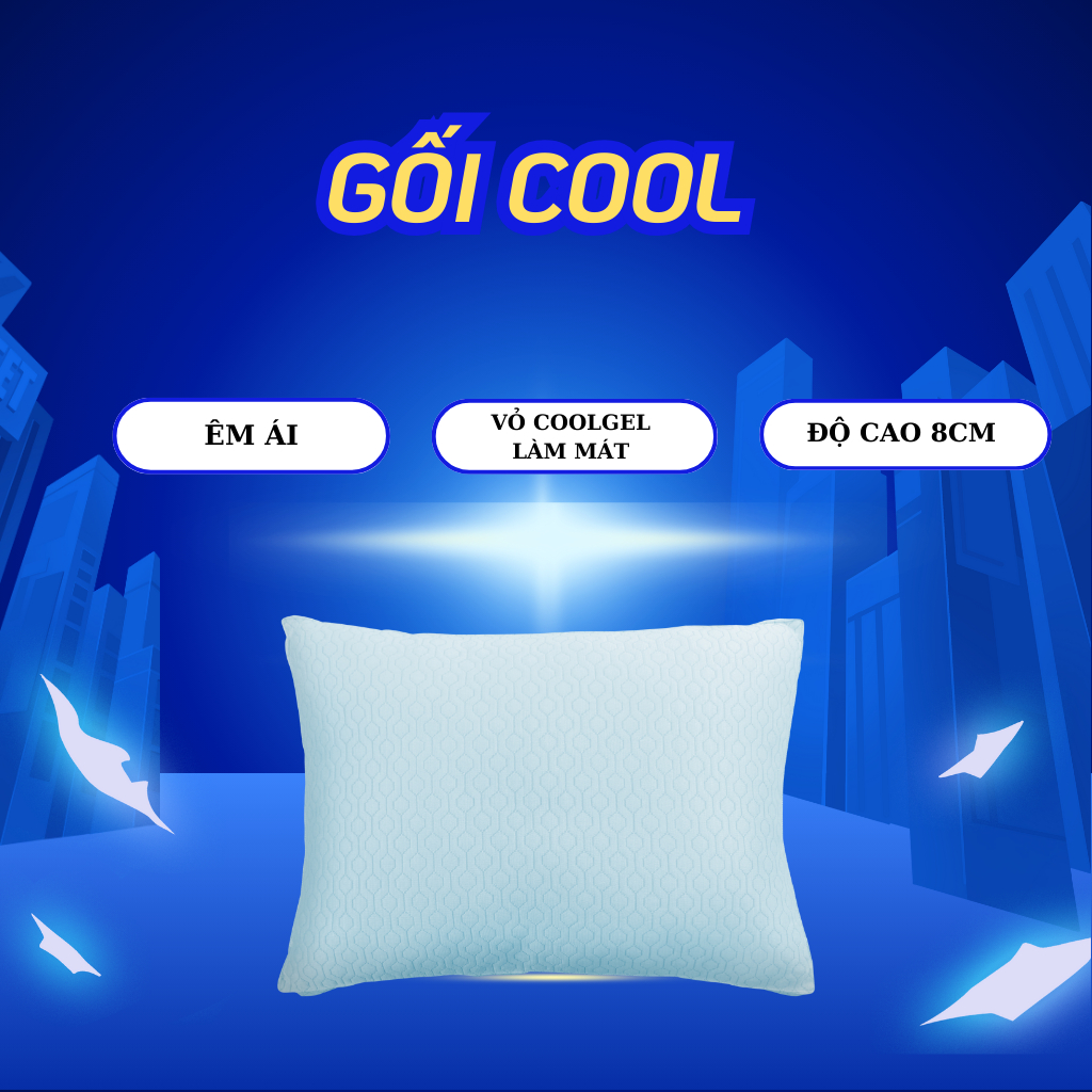 Ảnh Ruột Gối Nằm Cool Edena Kích Thước 45x65cm, Êm Ái, Thoáng Mát 1