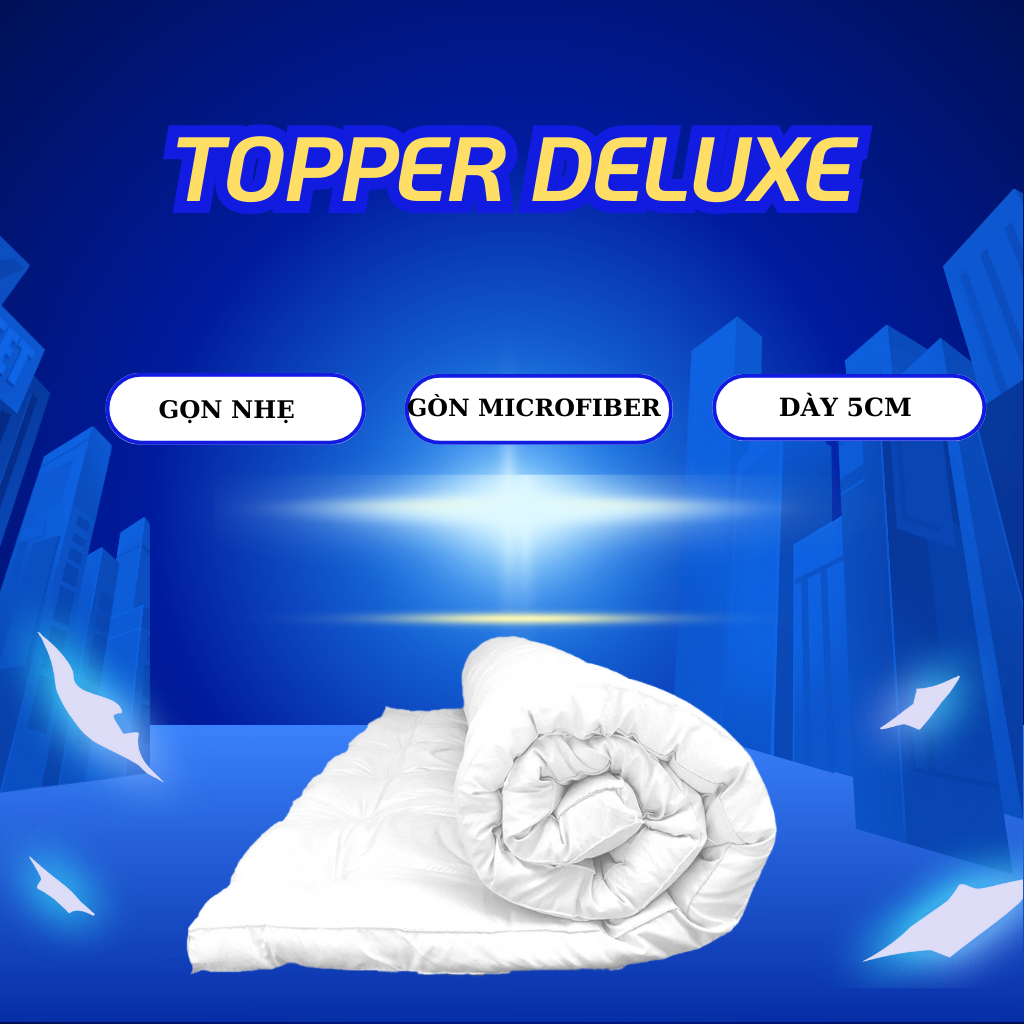 Ảnh Topper Deluxe Edena, hỗ trợ tăng độ êm ái cho nệm, dày 5cm 2