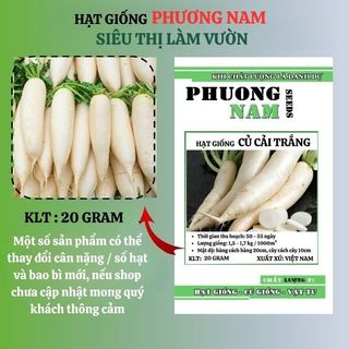20 Gram - Hạt Giống Củ Cải Trắng Phương Nam