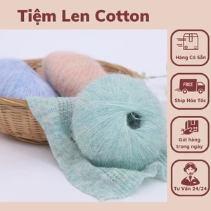 Len Mohair chuyên đan/móc áo,mũ cỡ sợi 1mm