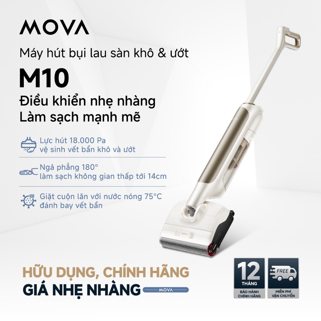 Ảnh Máy hút bụi lau nhà khô và ướt đa năng Mova M10 - Hàng chính hãng - Bảo hành 12 tháng 1