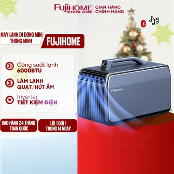 Máy lạnh di động thông minh Inverter FUJIHOME PAC06 PRO, Máy điều hòa di động mini 1 cục làm lạnh nhanh tiết kiệm điện
