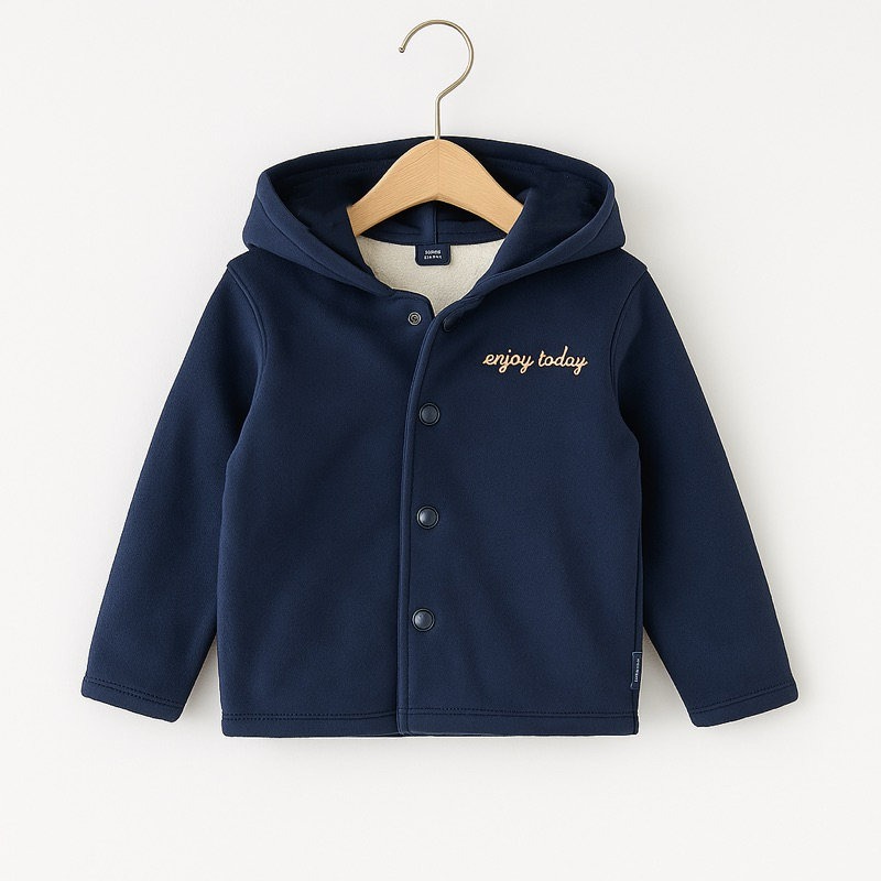 Áo Khoác Bé Trai Bé Gái C2958 Unisex Lót Lông Cừu Có Mũ Giữ Ấm Mềm Mại Size 1-36M(bé mũm mĩm lấy tăng size)