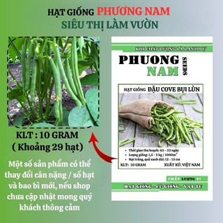 10 Gram - Hạt Giống Đậu Cove Bụi Lùn Phương Nam