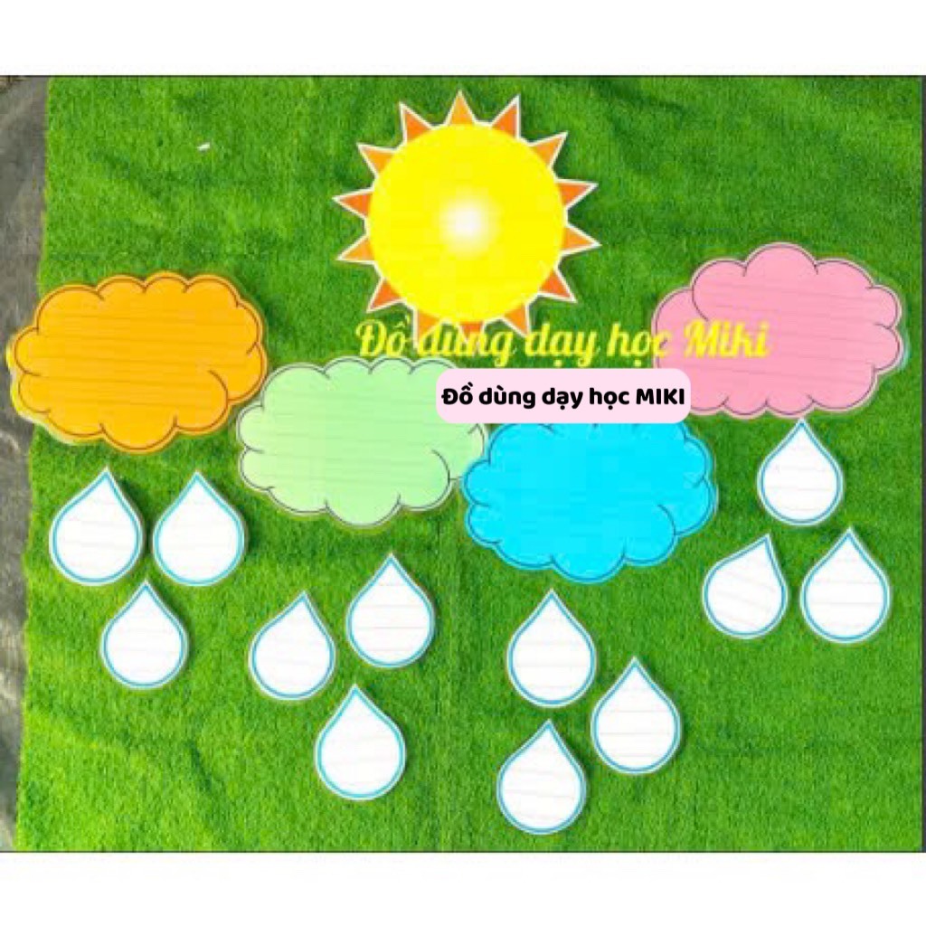 BỘ SƠ ĐỒ TƯ DUY THỜI TIẾT (có sẵn đường kẻ) [Đồ dùng dạy học Miki]