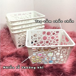 Giỏ nhựa đựng đồ để bàn, Rổ nhật bé nhựa việt nhật nhỏ gọn 5690