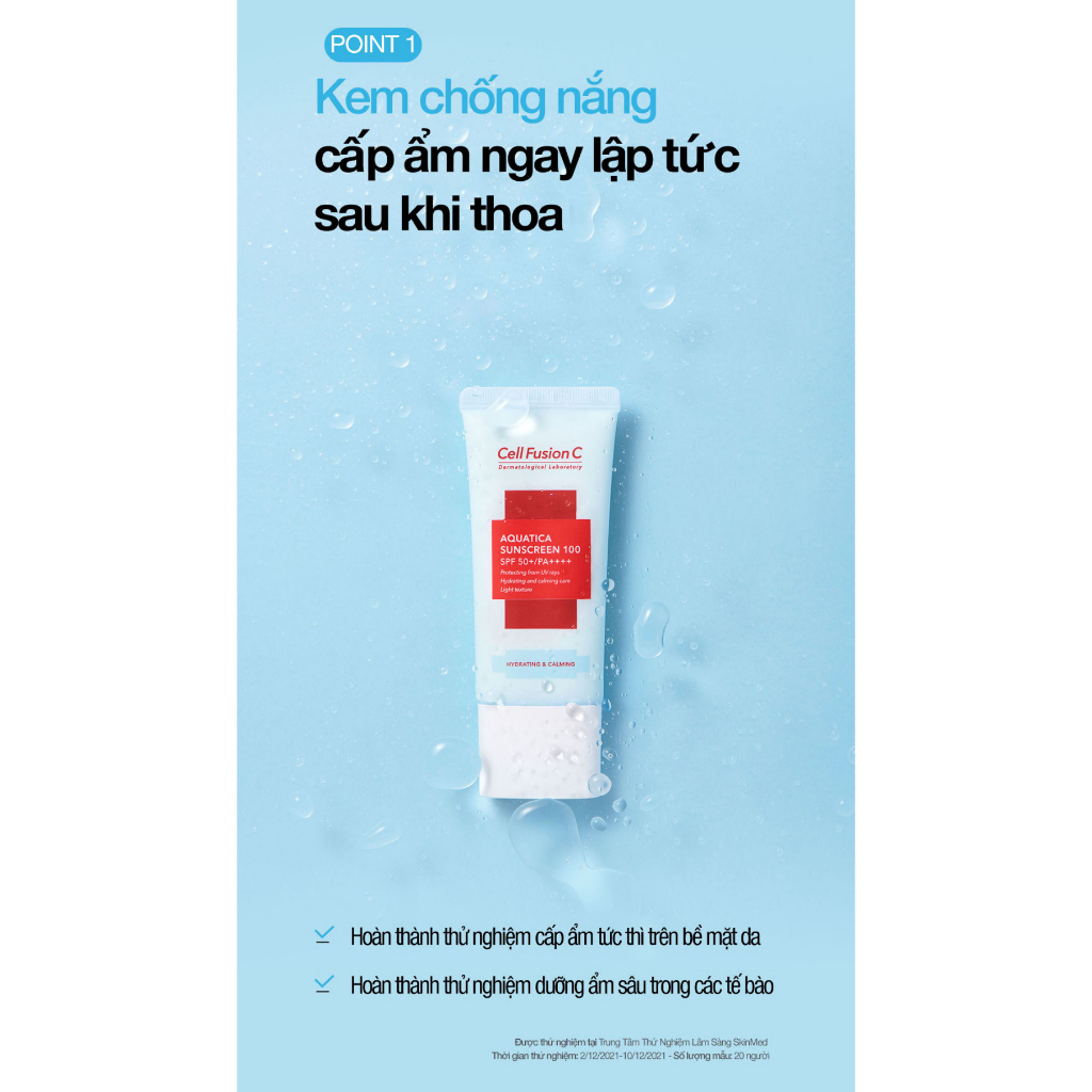 Ảnh [COMBO 35ML + 35ML] Kem Chống Nắng Cấp Ẩm & Dịu Da Cell Fusion C Aquatica Sunscreen 100 SPF 50+/PA++++ 4